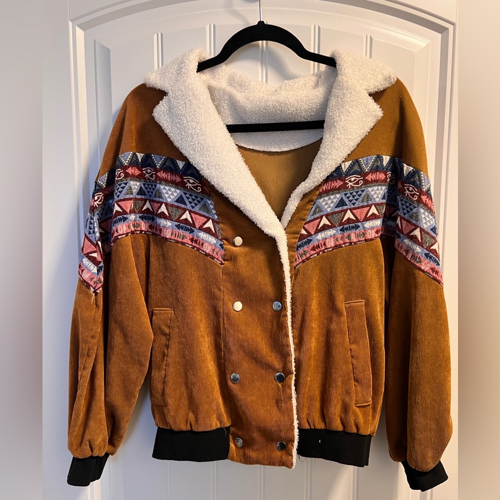 Brown SHEIN Jacket